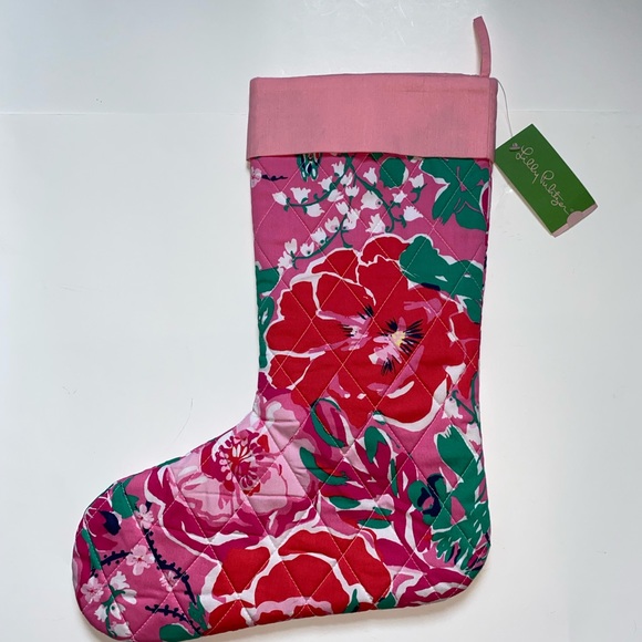 🆕🎄Lilly Pulitzer Floral Christmas Stocking - Picture 2 of 5